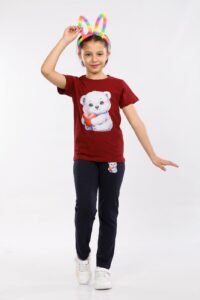 بيجامات بناتي نصف كم بنطلون طويل